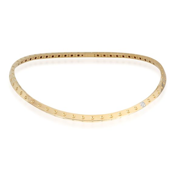 Roberto Coin Pois Moi Hinged Diamond Choker Necklace in 18k Yellow Gold 0.08 Ctw - Picture 2 of 3